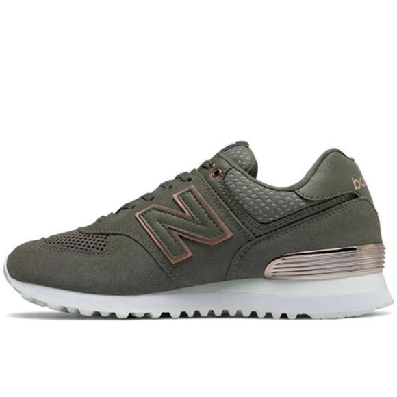 NEW BALANCE 574 'Dark Gray Olive Green' Running Shoes Size 8.5B - Picture 1 of 9
